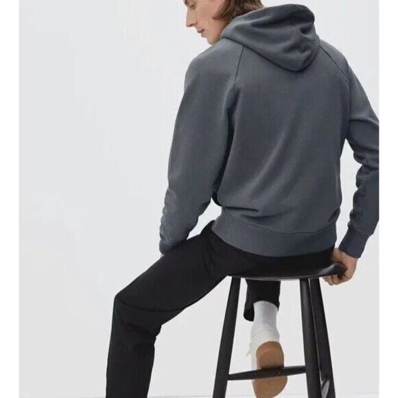 Everlane Men’s Small Hoodie Sweatshirt Gray New With Tag Kangaroo Pocket Organic - Picture 5 of 8